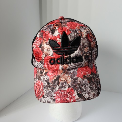 Women's Adidas Red Rose Floral Hat Cap 