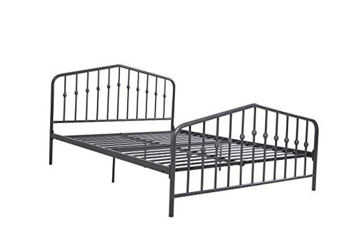 Bushwick Metal Bed with Headboard and Footboard | Modern Design | Queen Size