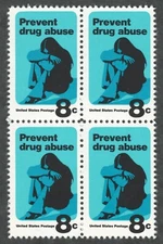US. 1438. 8c. Prevent Drug Abuse Issue. Block of 4. MNH. 1971