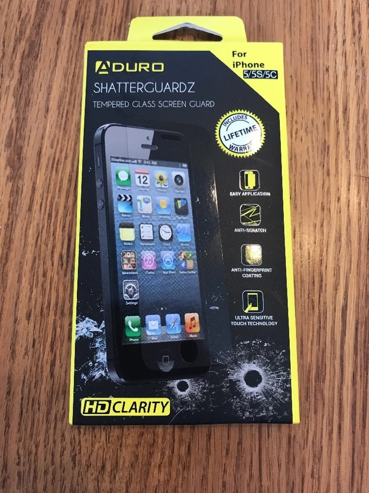 Protetor de tela Aduro Shatterguardz vidro temperado balístico premium HD clareza - Imagem 2 de 2