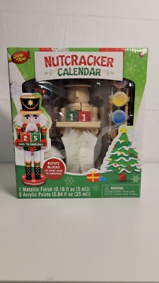 Paintable Nutcracker Calendar, Rotate blocks to count down to Christmas.