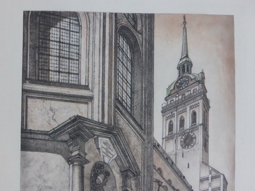 Hannes Rischert (1901 München - 1984 Diessen) Grafik München Peterskirche - Picture 4 of 10