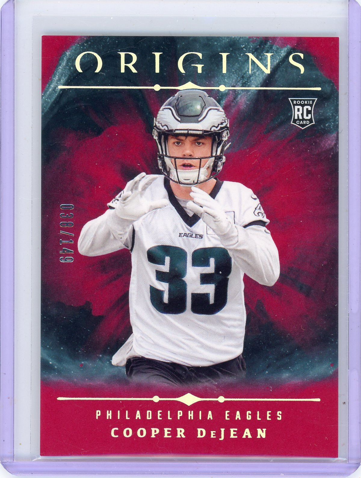 2024 Panini Origins - Rookies #127 Cooper DeJean (RC) Red 038 /299