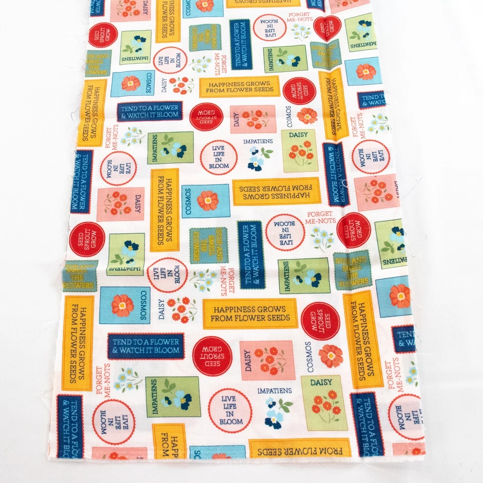 Windham Forget Me Not Fabric 1/4 Yd Cluck Cluck Sew 53009-2 White Quilting - Image 2 of 2