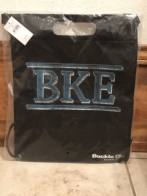 NWT~BKE Buckle Black/Blue Drawstring Bag/Backpack