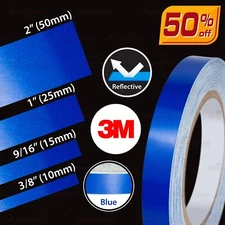 3M BLUE REFLECTIVE Conspicuity Auto Trailer PinStripe Vinyl Decal Tape Sticker