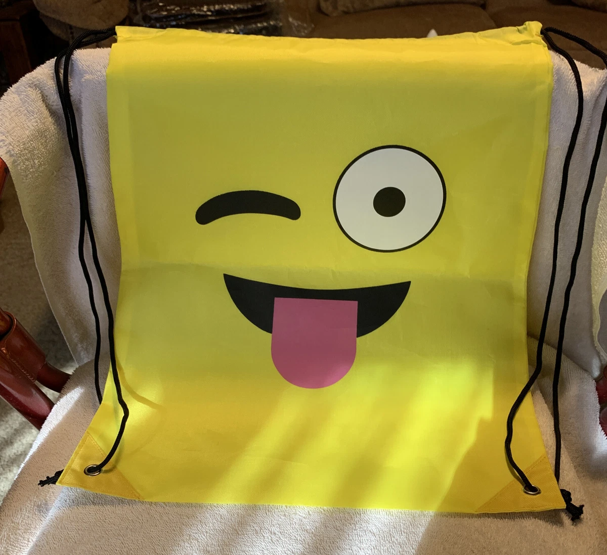 Emoji Emoticon Sling Bag Backpack Polyester Sports School Gym