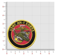 MARINE CORPS AH-1 COBRA CUSTOM HOOK & LOOP EMBROIDERED PATCH