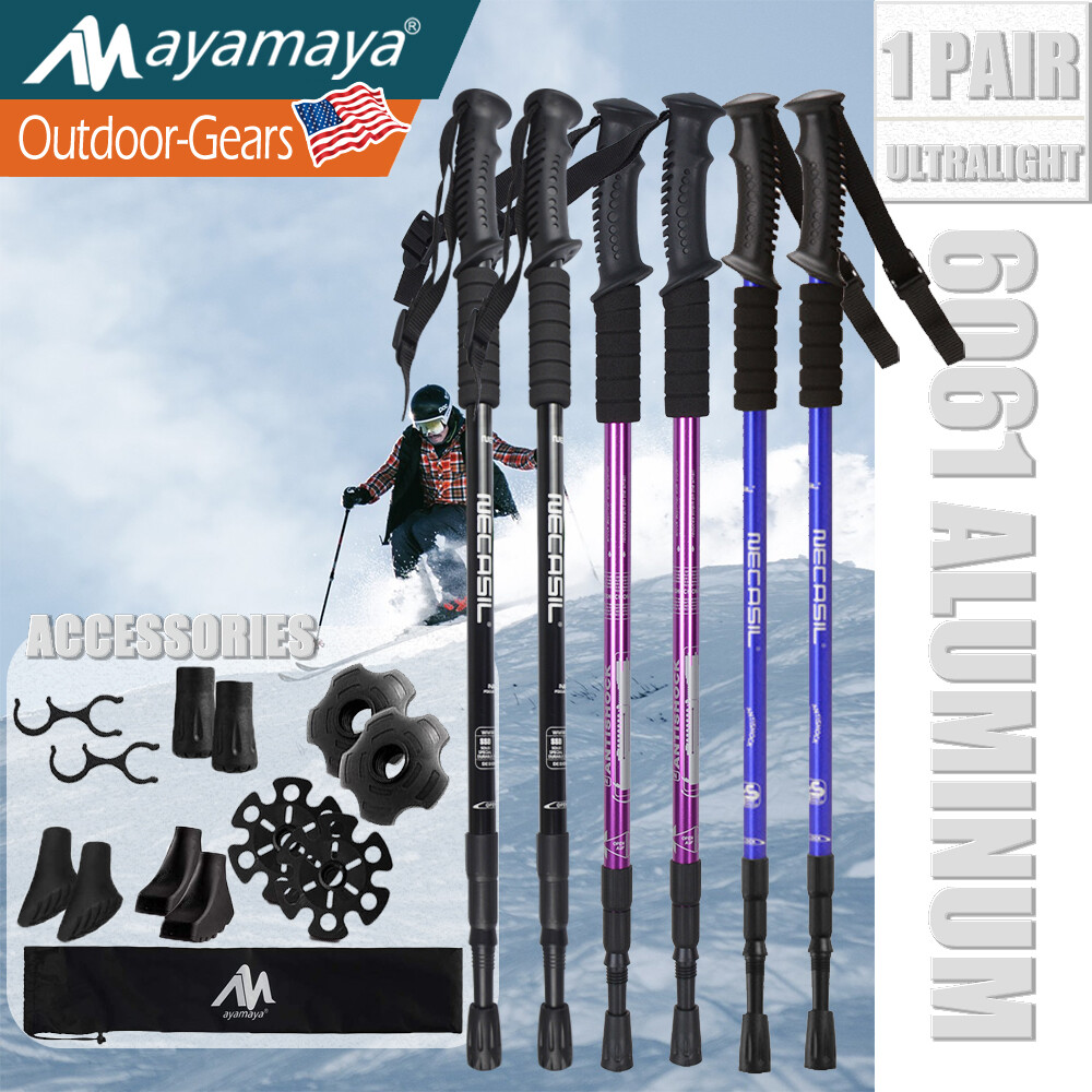 Pack Rubber Trekking Poles Tips Replacement Pole Tip Protectors