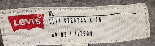 Levi's Men's Gray Hoodie With Logo Size XL Levi Strauss & Co Pull Over - Picture 5 of 7