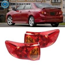 Outer Rear Tail Lights Red For 2009-2010 Toyota Corolla Left&Right Assembly
