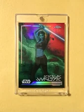 2024 TOPPS CHROME STAR WARS AAYLA SECURA AUREBESH DATHOMIR RED REFRACTOR  2/5