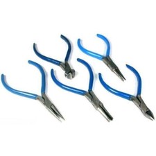 5 Pliers Flat Cutting Half Round Beading Wire Tools Jewelry Design Repair
