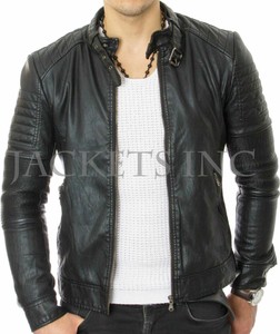 xs black leather jacket