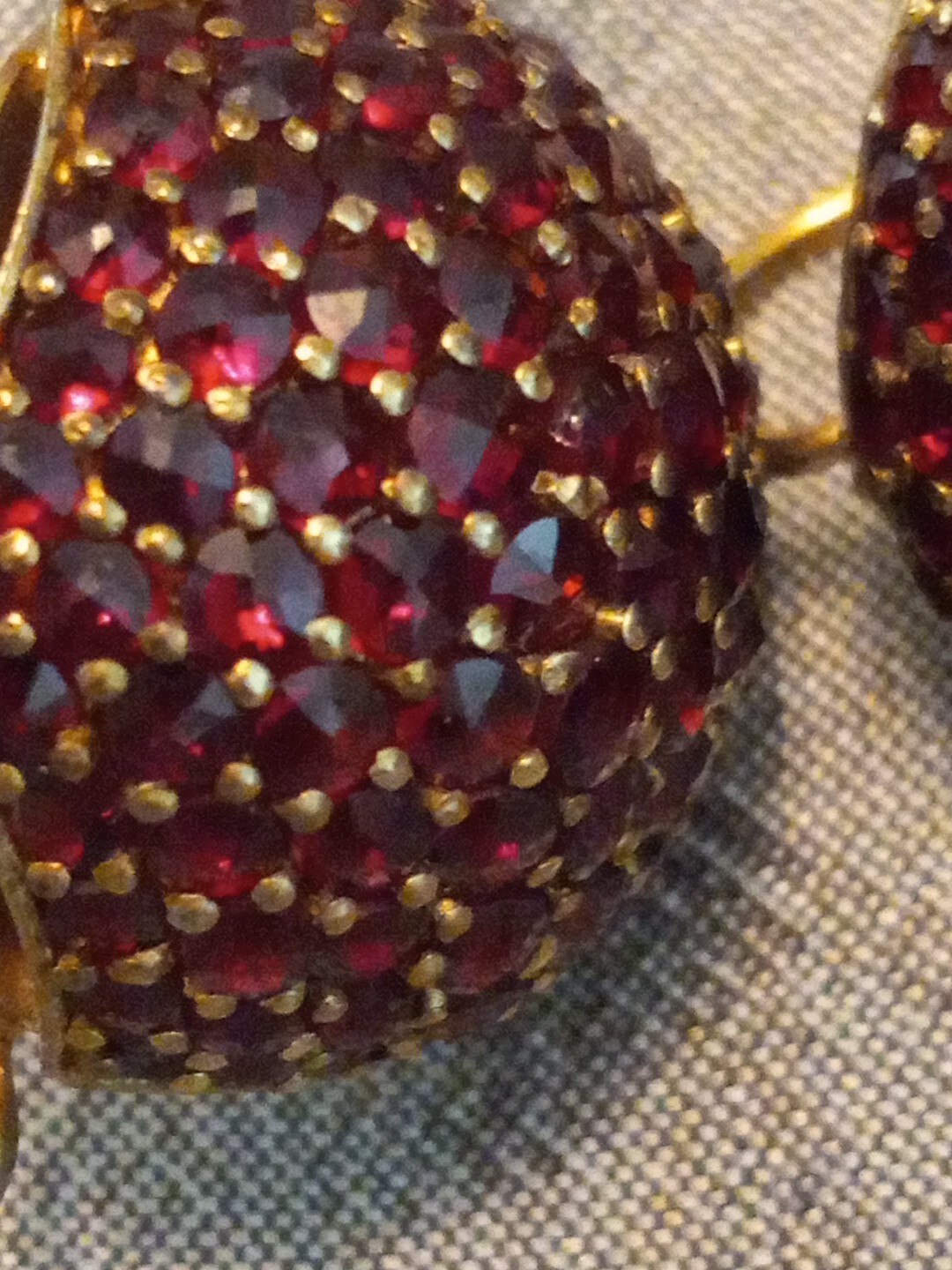 RED PAVE EARRINGS - image 5