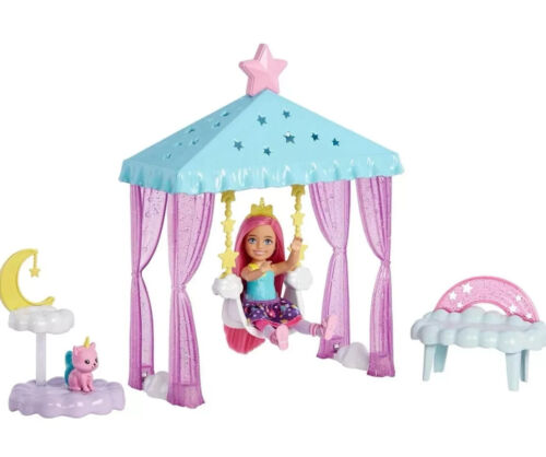 Barbie Dreamtopia Chelsea Small Doll and Accessories, Playset with Gazebo Swing - Picture 3 of 6