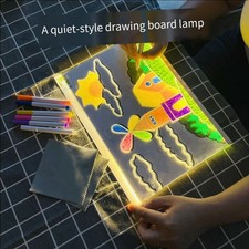 Children Creative LED Writing Board with Acrylic Material and Colorful Pen Set