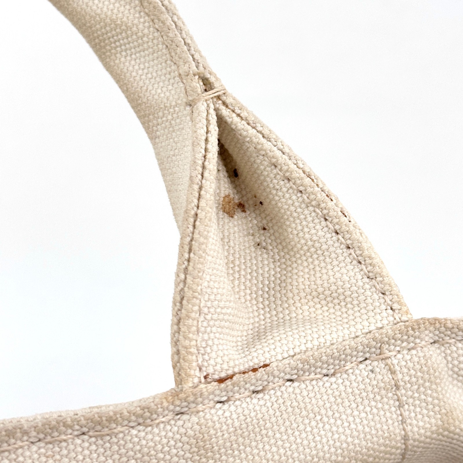 PRADA Canapa tote bag 2way Canvas Logo White Auth thumbnail 18