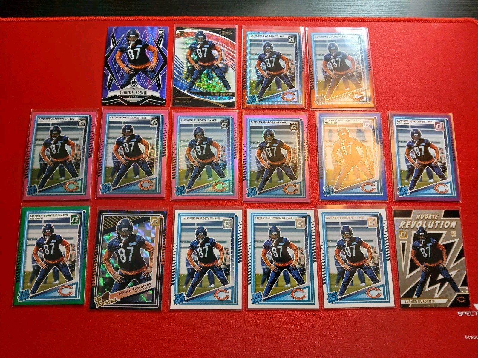 2025 Panini Phoenix Luther Burden III #196 PURPLE HYPER /249 RC (16) CARDS🔥