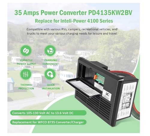 PD4135KW2BV 35 Amp RV Power Converter for Inteli-Power 4100 Series for WFCO-8735 - Picture 2 of 6