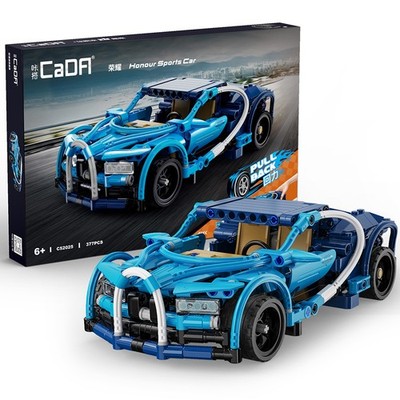 CaDA Honour 1:18 Pull-Back Sportwagen Brick Set 377 Teile Kinder Spielzeug C52025W