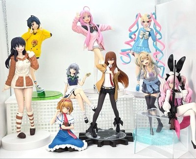 Anime Beautiful Girl Figure Lot of 9 Collectible Figures No Box Authentic Japan
