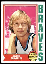 1974-75 TOPPS JACK MARIN BUFFALO BRAVES #26 EXMT-NM