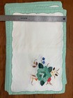 6-Piece Vintage Fabric Placemat Set, Rectangular Embroidered Floral — photo 2