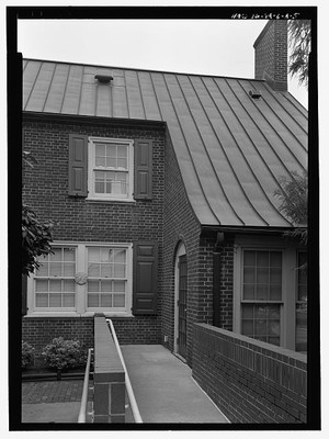 DETAIL REAR ELEVATION LODGE. VIEW WEST. - Hampton National Cemetery, Main