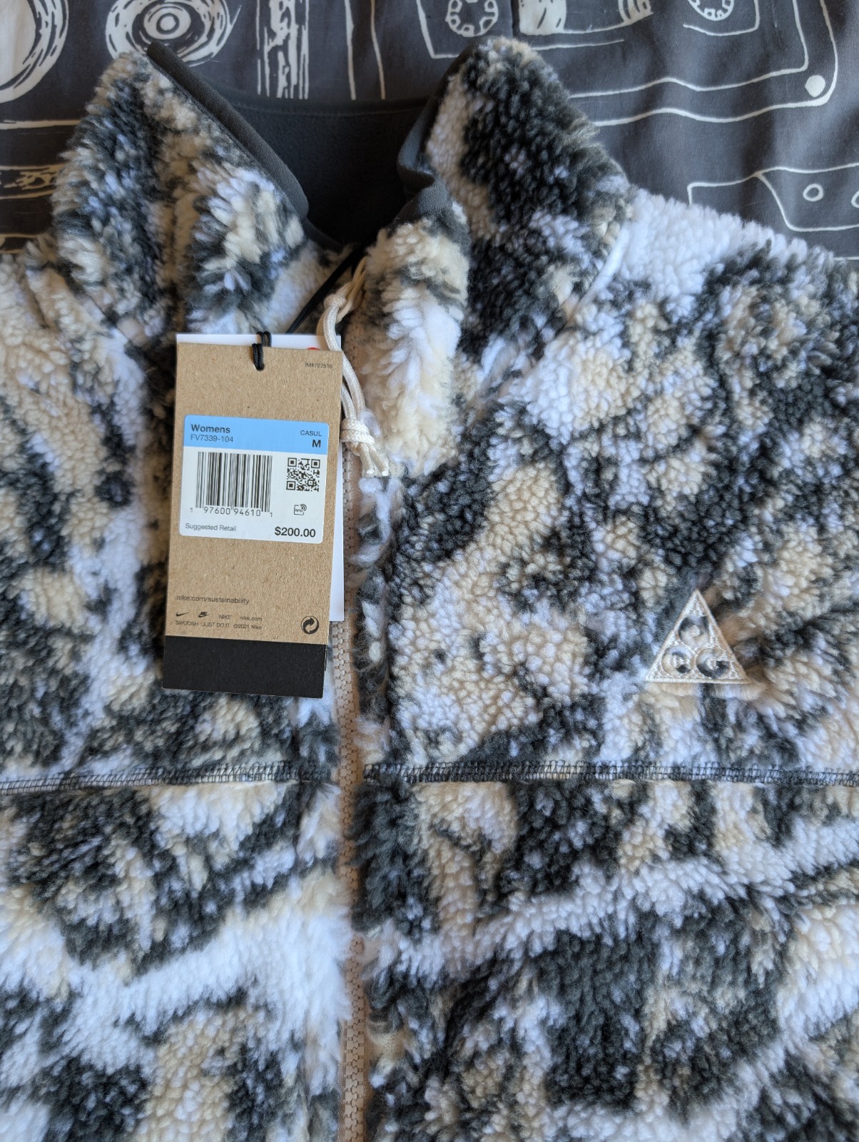 SACAI X NIKE NUOVO Nike ACG Glacier Therma FIT ADV antivento sherpa pile giacca donna taglia M