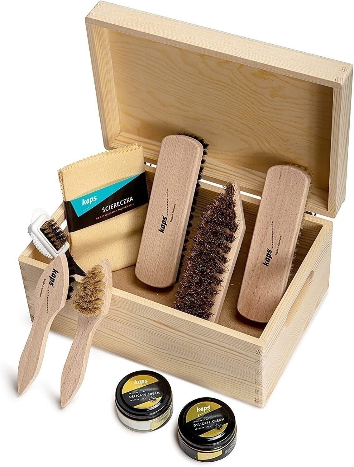 Kit entretien chaussures Kaps pour nettoyer vos souliers de ville en cuir