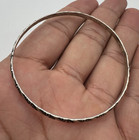 Vintage 925 Sterling Silver Women's Floral Scroll Twist Slip-On Bangle Bracelet — photo 10
