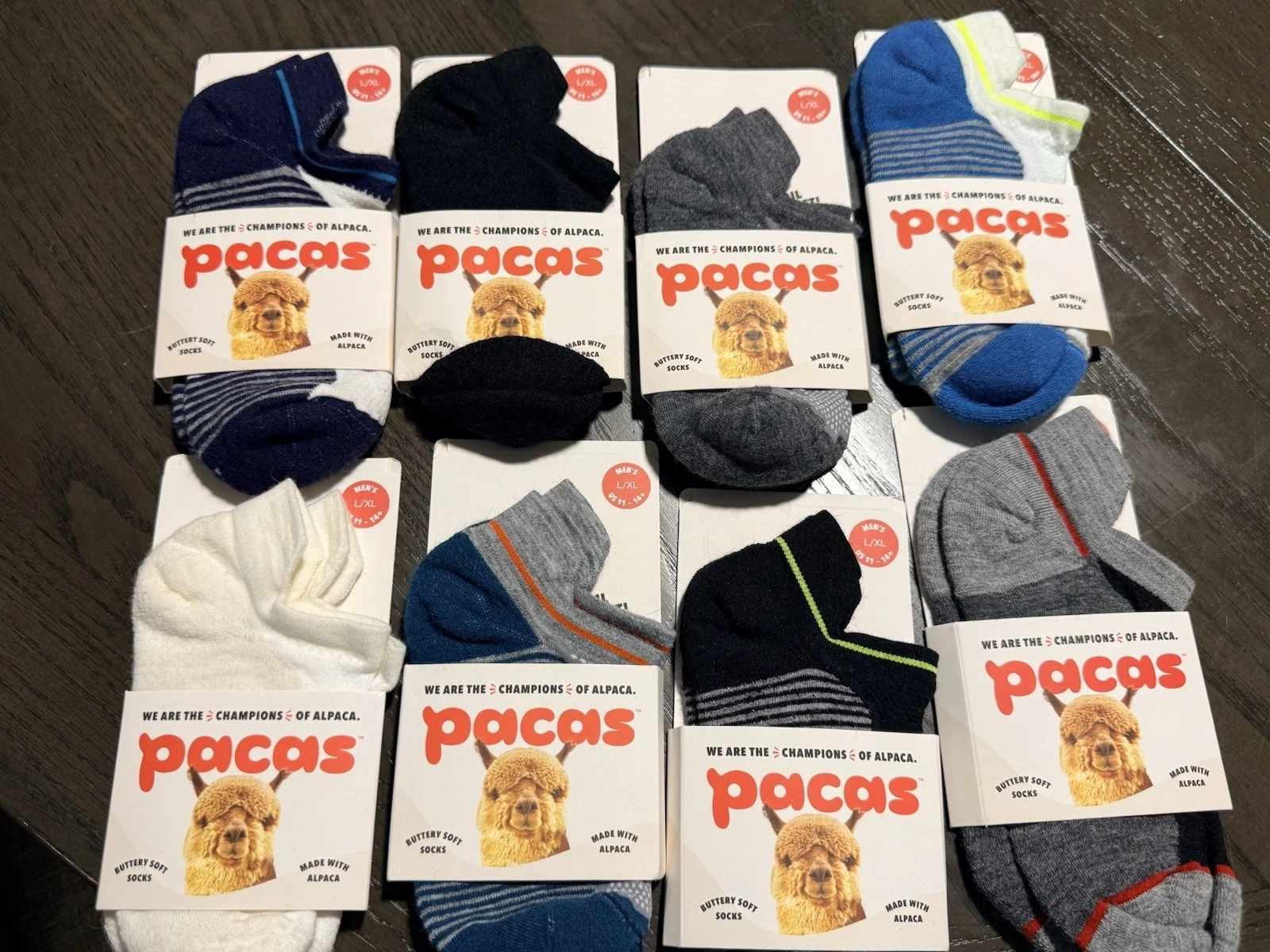 This Is A 8 Pack Of Mens Low Cut L/XL Alpaca Socks From Pacas
