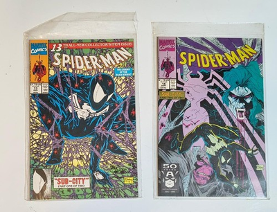 #ad Marvel Comics Spiderman quot;Sub Cityquot; Issue#x27;s #13 and #14 1991 $35.00