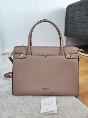 Kate Spade Tasche Classic Large Satchel Damen Leder Handtasche Crossbody Beige