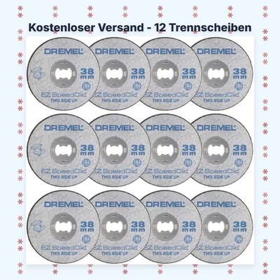 Dremel SpeedClic 12 Metall Trennscheiben, zum Trennen Metallrohren, Stahl, Kupfe