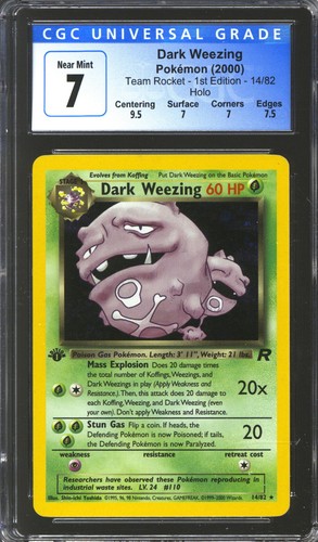 Dark Weezing (1st Edition) graded CGC 7 for sale on eBay