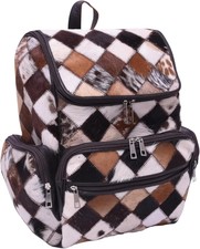 Handmade Cowhide Backpack Women Hair on Shoul...