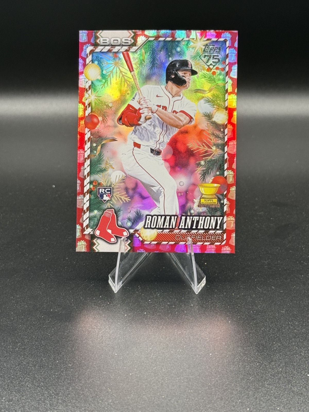 2026 Topps Holiday Baseball Roman Anthony RC Red Foil Rookie #H170 Red Sox