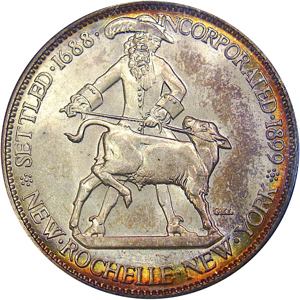 1938 50C NGC / CAC MS66* (NGC STAR) NEW ROCHELLE ~ EXCEPTIONAL EYE APPEAL! - Image 3 of 4