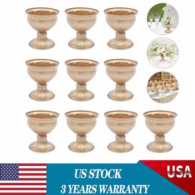 10-Pack Gold Metal Urn Vases   Elegant Centerpieces for Weddings & Events