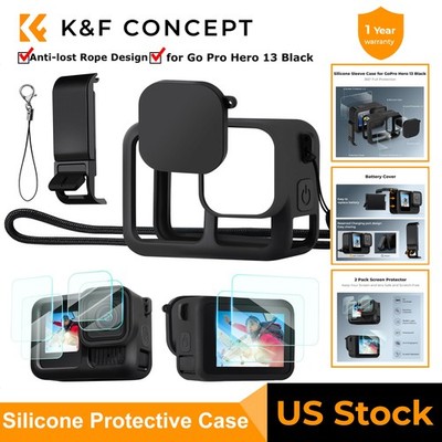 K&F CONCEPT Silicone Protective Case Set Screen Protector fr GOPRO Hero 13 Black
