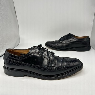 Allen Edmonds-MacNeil Wingtip Leather Men 11.5 D Derby Dress Shoes Black