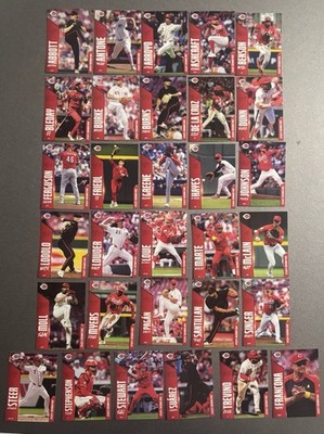2026 Khan s Cincinnati Reds Team Card Set SGA De La Cruz, Burns, Stewart, & More