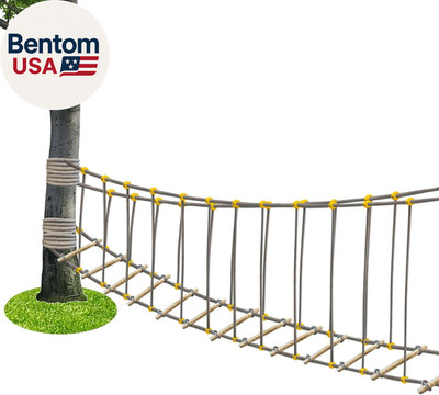 Outdoor Bridge Rope Ladder for Kids Rope Bridge Outdoor Obstacle Course Solid Wo