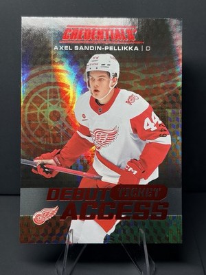 AXEL SANDIN-PELLIKKA 2025-26 UD Credentials Debut Ticket Access RED /249 ROOKIE