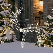 Indoor/Outdoor Animated Light-Up Standing Buck Christmas Lighted Silhouette