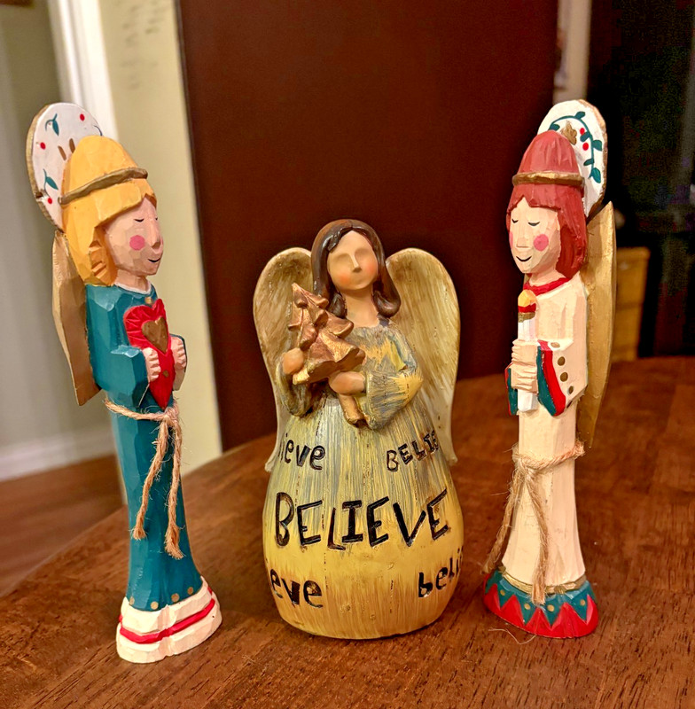 Vintage Lot 3 Varied Angels Christmas Holiday Everyday