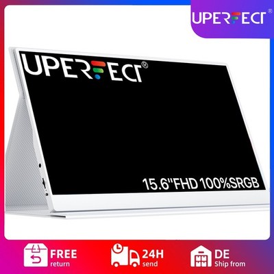UPERFECT Portable Monitor, 15,6 Zoll FHD 1080P IPS Tragbarer Monitor Für PC PS5