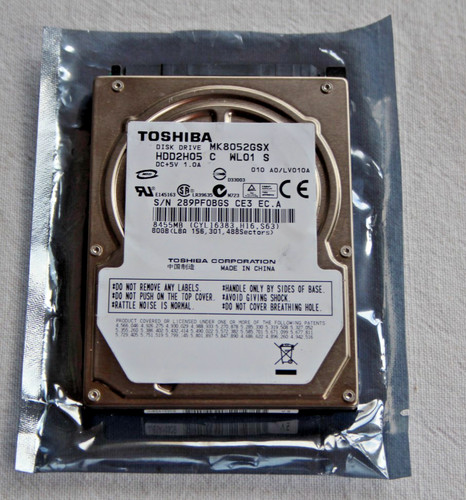 Sony PS3 Fat Original Festplatte 80GB Toshiba MK8052GSX SATA HDD 2.5 zoll